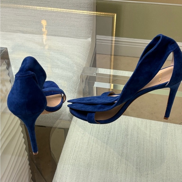 Marciano Royal Blue Ankle Strap Heels - Picture 6 of 9